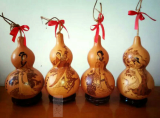 HUYIXUAN Natural Gourd Chinese Pyrography Of Four Beauty